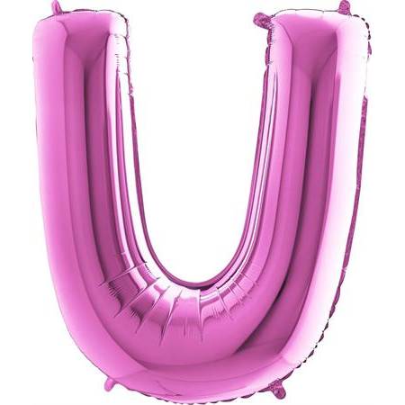Nafukovací balónek písmeno U růžové 102 cm
