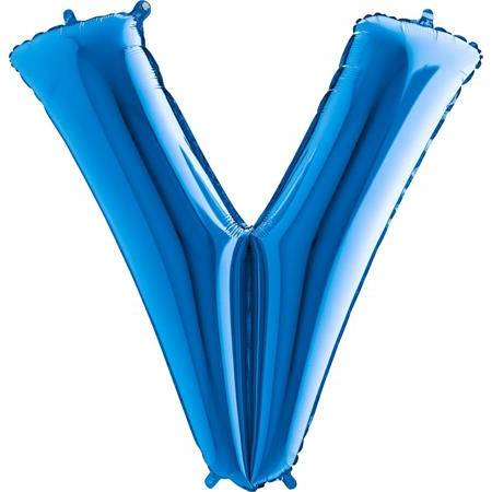 Nafukovací balónek písmeno V modré 102 cm