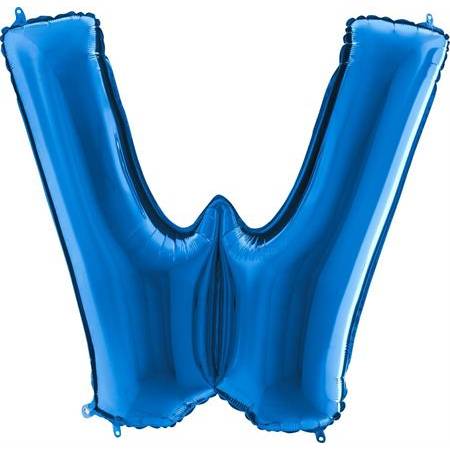 Nafukovací balónek písmeno W modré 102 cm