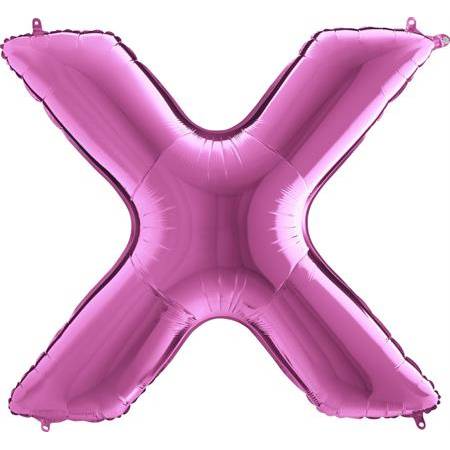 Nafukovací balónek písmeno X růžové 102 cm