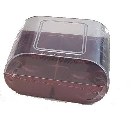 Plastová krabička na sušenky tmavě červená