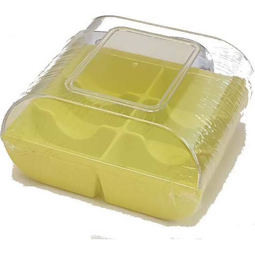 Plastová krabička na sušenky žlutá