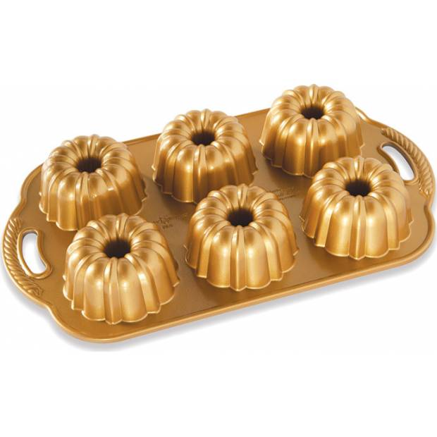Forma na 6 malých bábovek Anniversary Bundlette zlatá 6 x 200 ml 86277 Nordic Ware