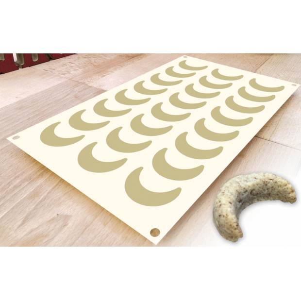 Silikonová pečící forma na vanilkové rohlíčky 29x17,5cm