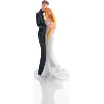 Svatební figurka na dort 1ks Moder s kytkou 158mm