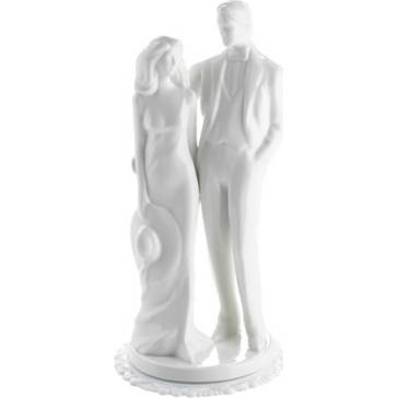 Svatební figurka na dort 1ks 225mm celá bílá