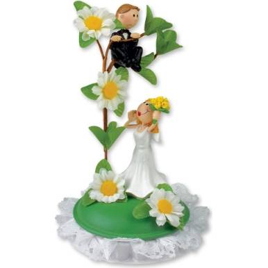 Svatební figurka na dort 1ks ženich na stromě 145mm