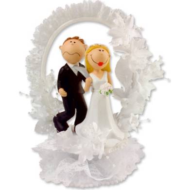 Svatební figurka na dort 1ks nešťastný ženich 220mm