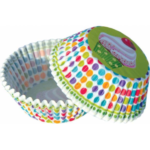 Papírové košíčky na Muffiny a cupcakes 50ks barevný košíček