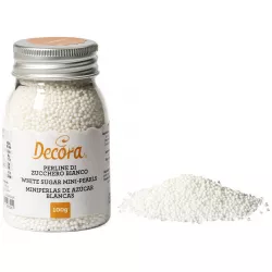 Cukrové zdobení mini perličky - máček 1,5mm bílé 100g - Decora