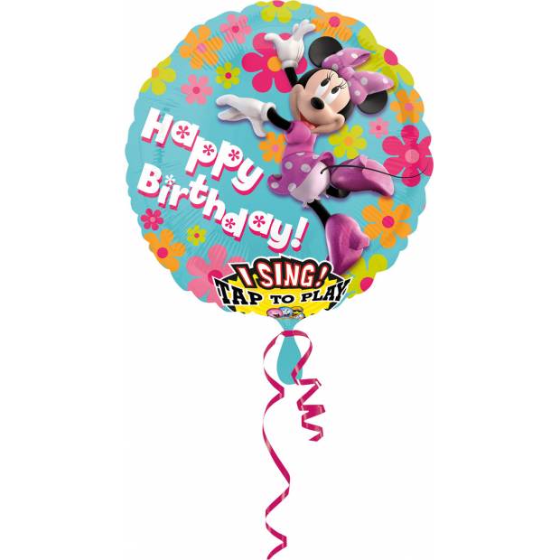 Hrající a zpívající Fóliový balónek 71cm Minnie