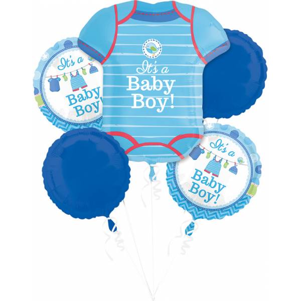 Fóliový balónek 5ks narození chlapečka