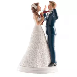Svatební figurka na dort 20cm přitažen za kravatu