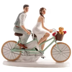 Svatební figurka na dort 16x18cm cyklisté