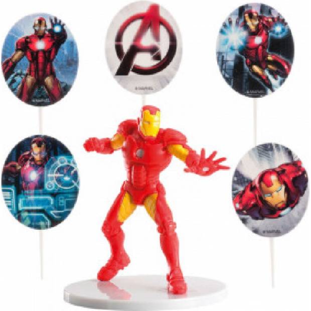 Figurka na dort Iron Man a dekorace
