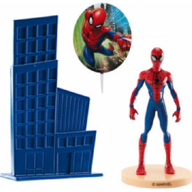 Figurka na dort Spiderman a město