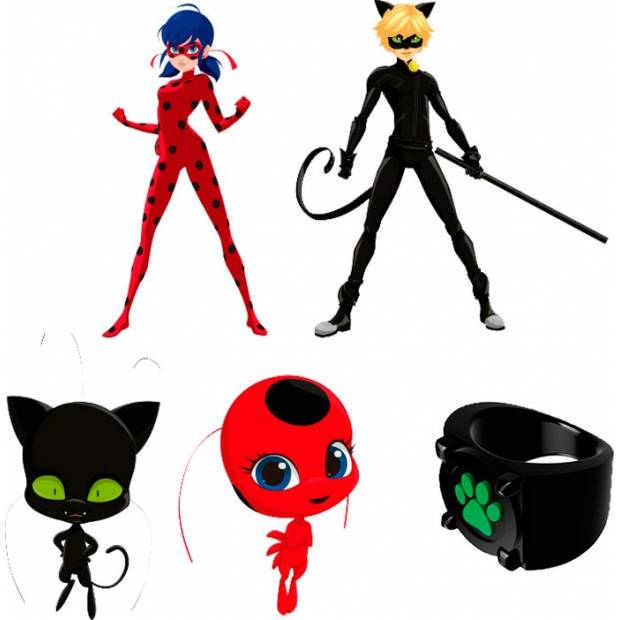 Figurky na dort 3,5 - 4cm Miraculous - Ladybug