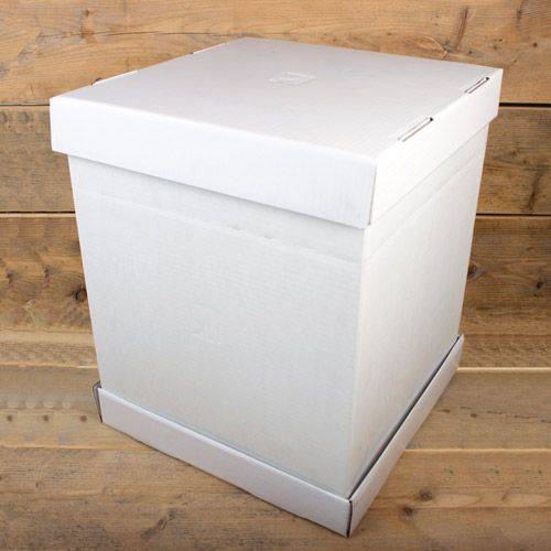 Dortová krabice na patrový dort pevná 37x37x45cm