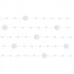 Perlová girlanda bílá 130 cm (5 ks) GP1 dortis