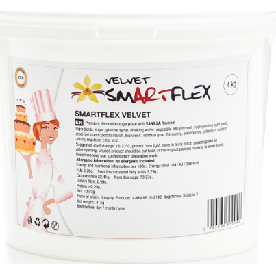 Smartflex Velvet Vanilka 4 kg (Potahovací a modelovací hmota na dorty) 0043 dortis