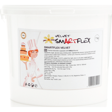 Smartflex Velvet Vanilka 7 kg (Potahovací a modelovací hmota na dorty) 0049 dortis
