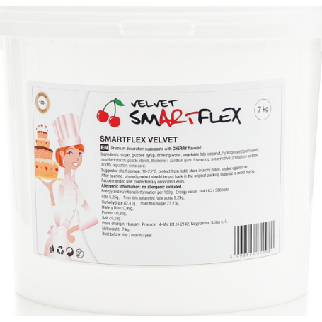 Smartflex Velvet Třešeň 7 kg (Potahovací a modelovací hmota na dorty) 0050 dortis