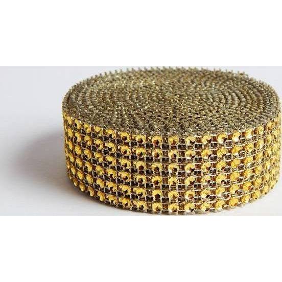 Diamantový pás plastový zlatý (3 cm x 4,57 m) 5127 dortis