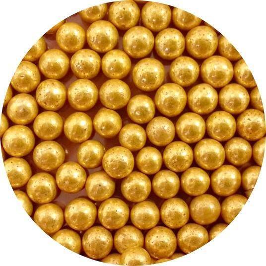 Cukrové perly zlaté velké (50 g) AMO43 dortis