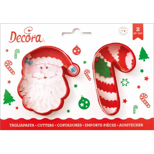 Vykrajovátko vánoční Santa Claus a cukrovinka 8cm