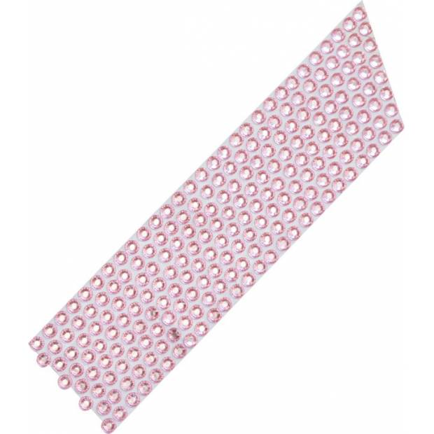 Diamantový ozdobný pás růžový 1m