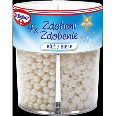 Dr. Oetker Zdobení 4 druhy bílé (73 g) DO0078 dortis