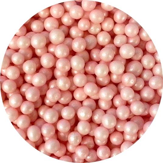 Cukrové perly růžové perleťové (1,2 kg)