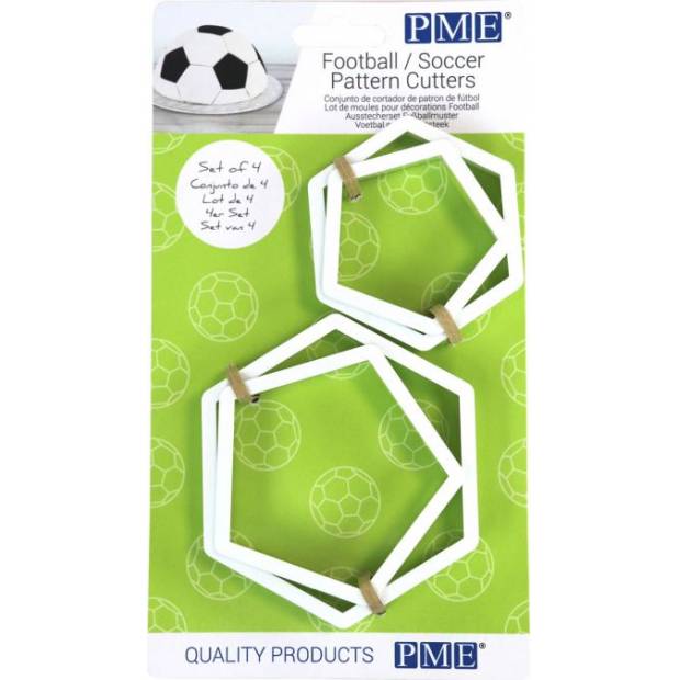 Vykrajovátka na fotbalový míč různé velikosti 4ks