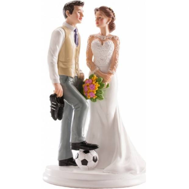 Svatební figurka na dort fotbalista 20cm