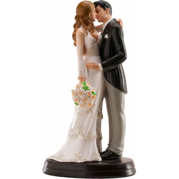 Svatební figurka na dort 18cm něžný polibek