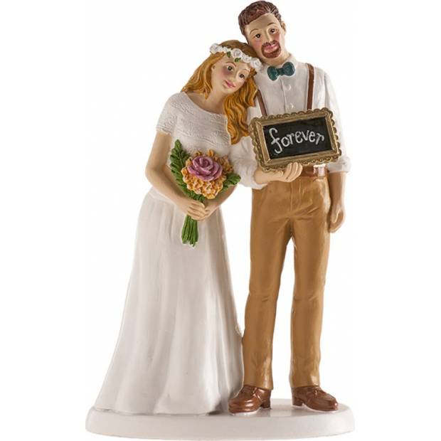 Svatební figurka na dort s nápisem navždy