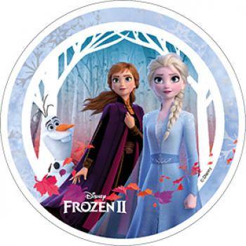 Jedlý papír Frozen 2 Elsa a Anna sněhové stromy