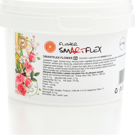 Smartflex Velvet Pomeranč 0,25 kg (Potahovací a modelovací hmota na dorty) 01116 dortis