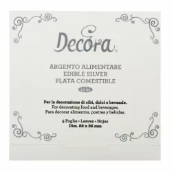 Stříbrné listy 5ks 86x86mm