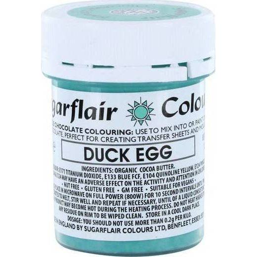 Barva do čokolády na bázi kakaového másla Sugarflair Duck Egg (35 g) C310 dortis