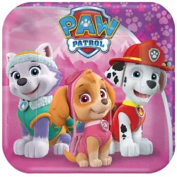Papírový talíř 8ks Paw Patrol čtvercové 18x18cm