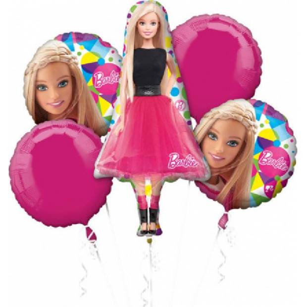 Fóliové balónky sada 5ks Barbie