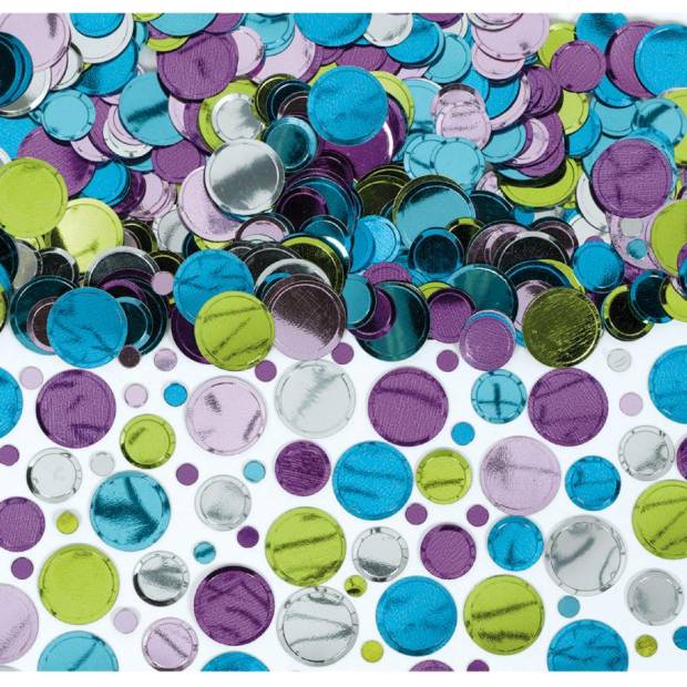 Konfety na párty fóliové puntíky barevné