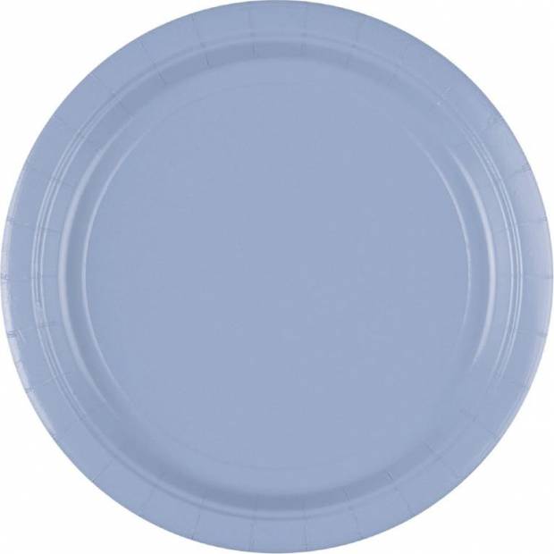 Papírový talíř 8ks pastelově modrý 22,8cm