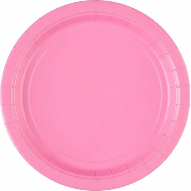 Papírový talíř 8ks růžový  22,8cm