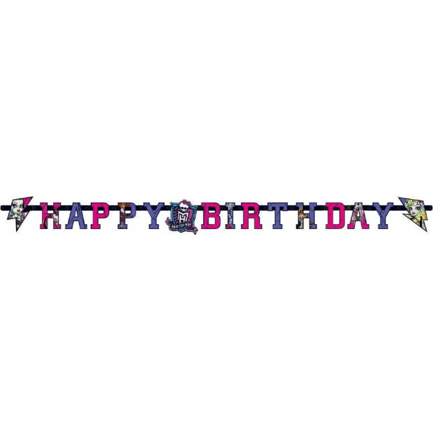 Girlanda happy birthday Monster High 180x15cm