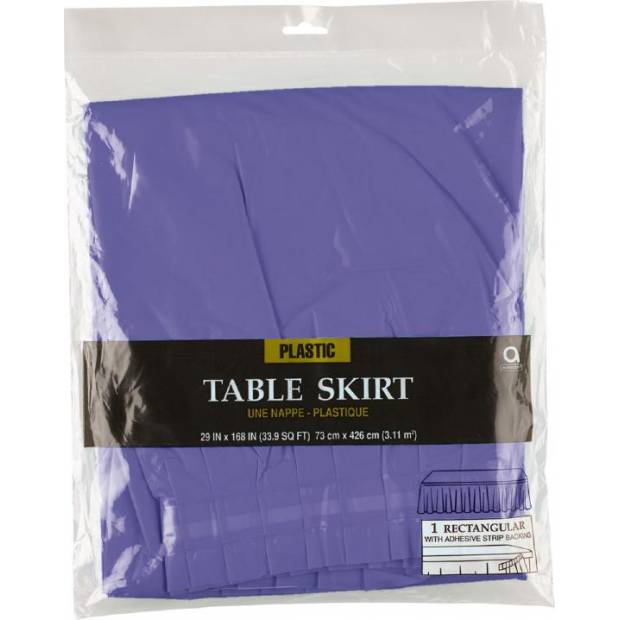 Rautová sukně na stůl pastelově fialová 426 x73cm