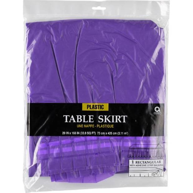 Rautová sukně na stůl  fialová 426 x73cm