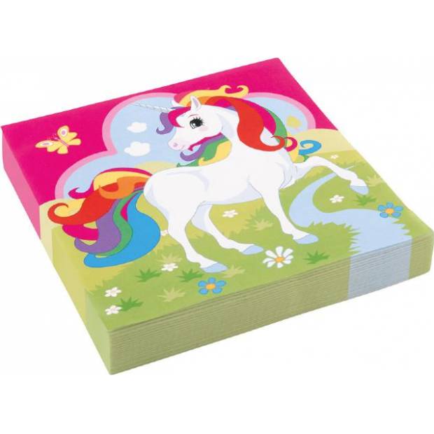 Ubrousky Unicorn 20ks 33x33cm