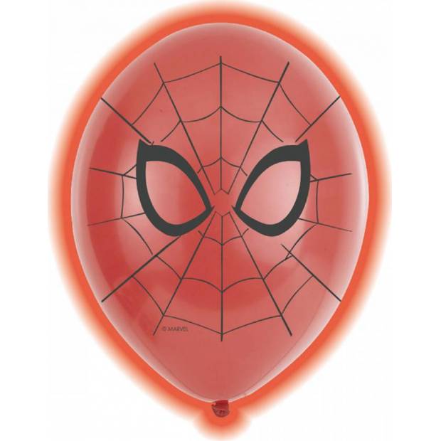 Latexový balónek Spiderman 5ks svítící s led žárovkou 27,5cm